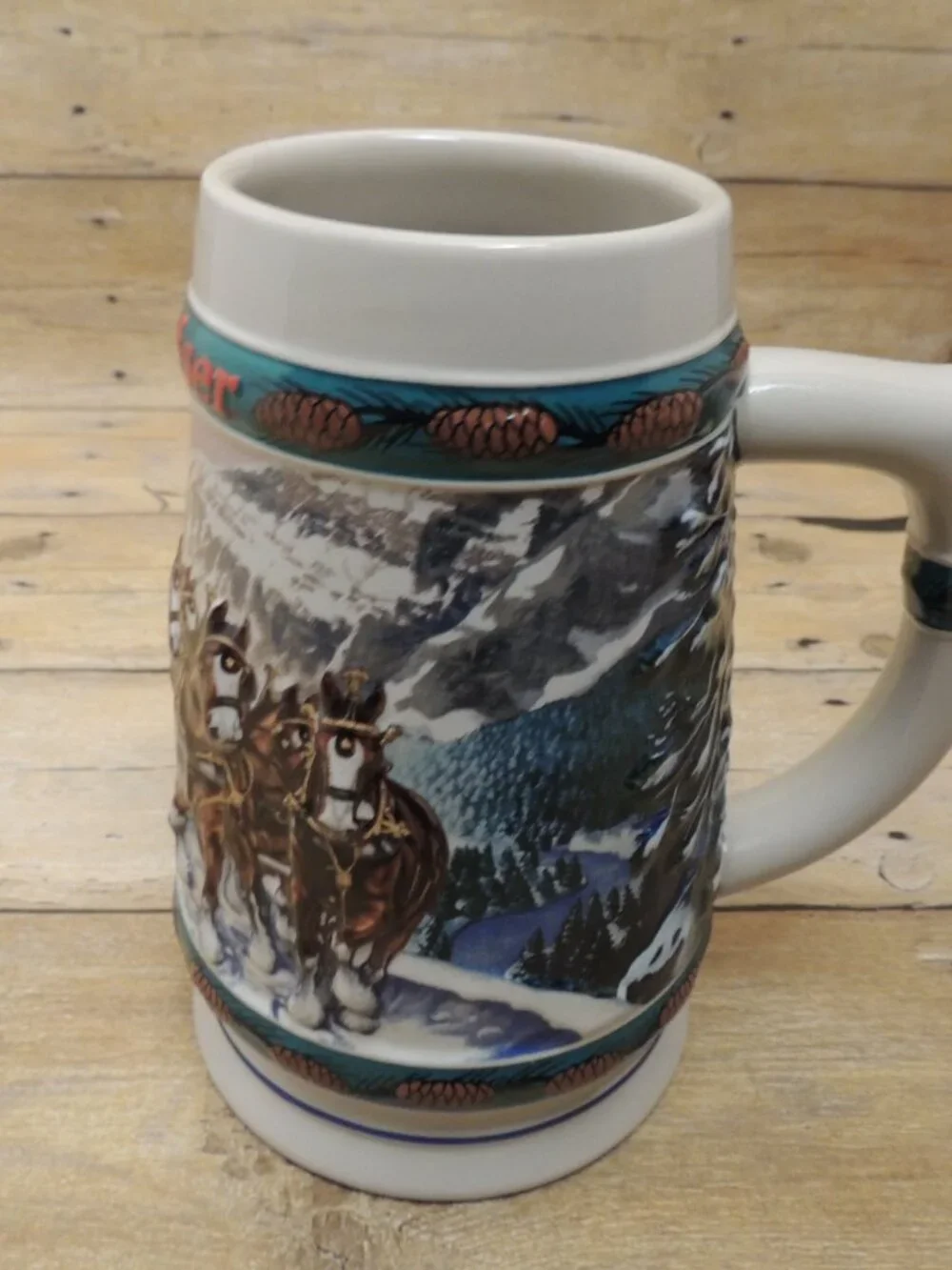 Vintage 1993 Budweiser Holiday Stein Special Delivery w/ Original Box